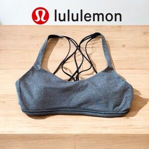 Lululemon Athletica, Free To Be Zen Bra, Gray & Black, Size 8 🏃‍♀️‍➡️